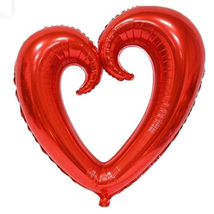 Large Hollow Heart Helium Balloon