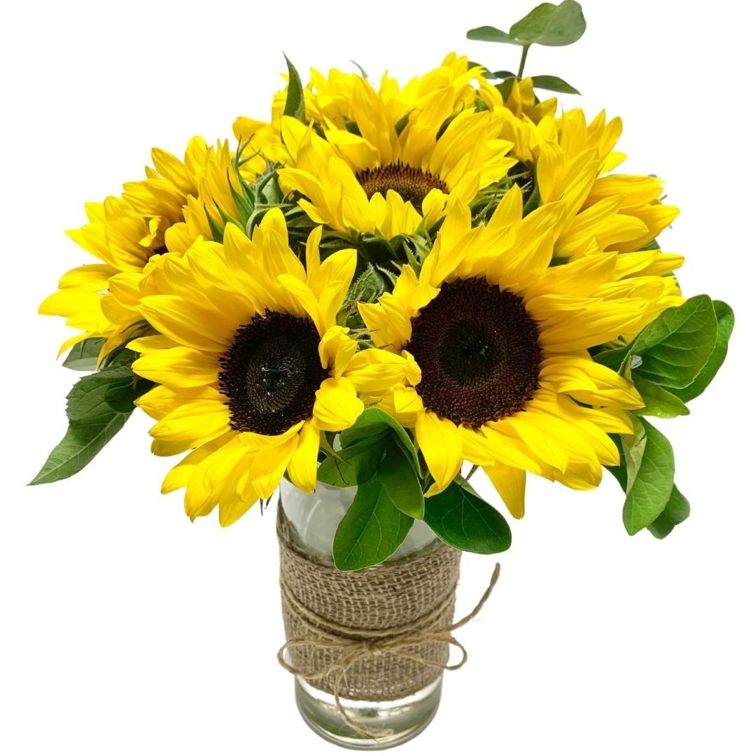 Mother's Vase of Sunflowers