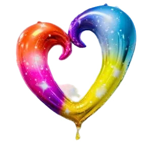 Large Heart Rainbow Balloon