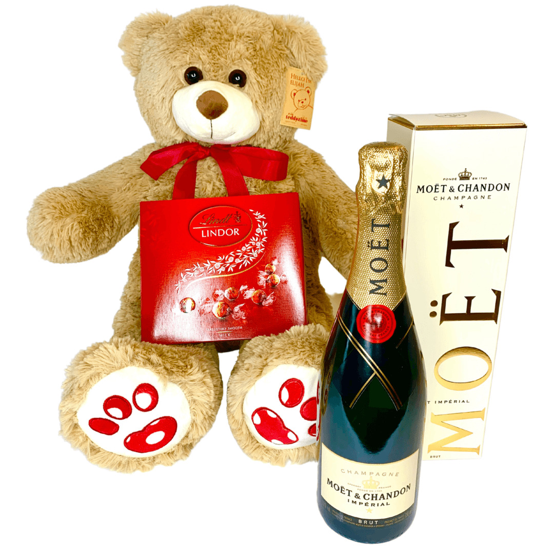 Gift Pack - Love Teddy with French Champagne and Chocolates