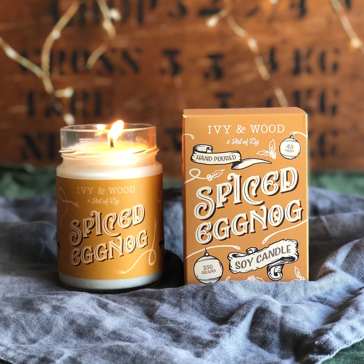 Ivy & Wood Christmas Vintage Collection - Soy Candle: Choose Scent