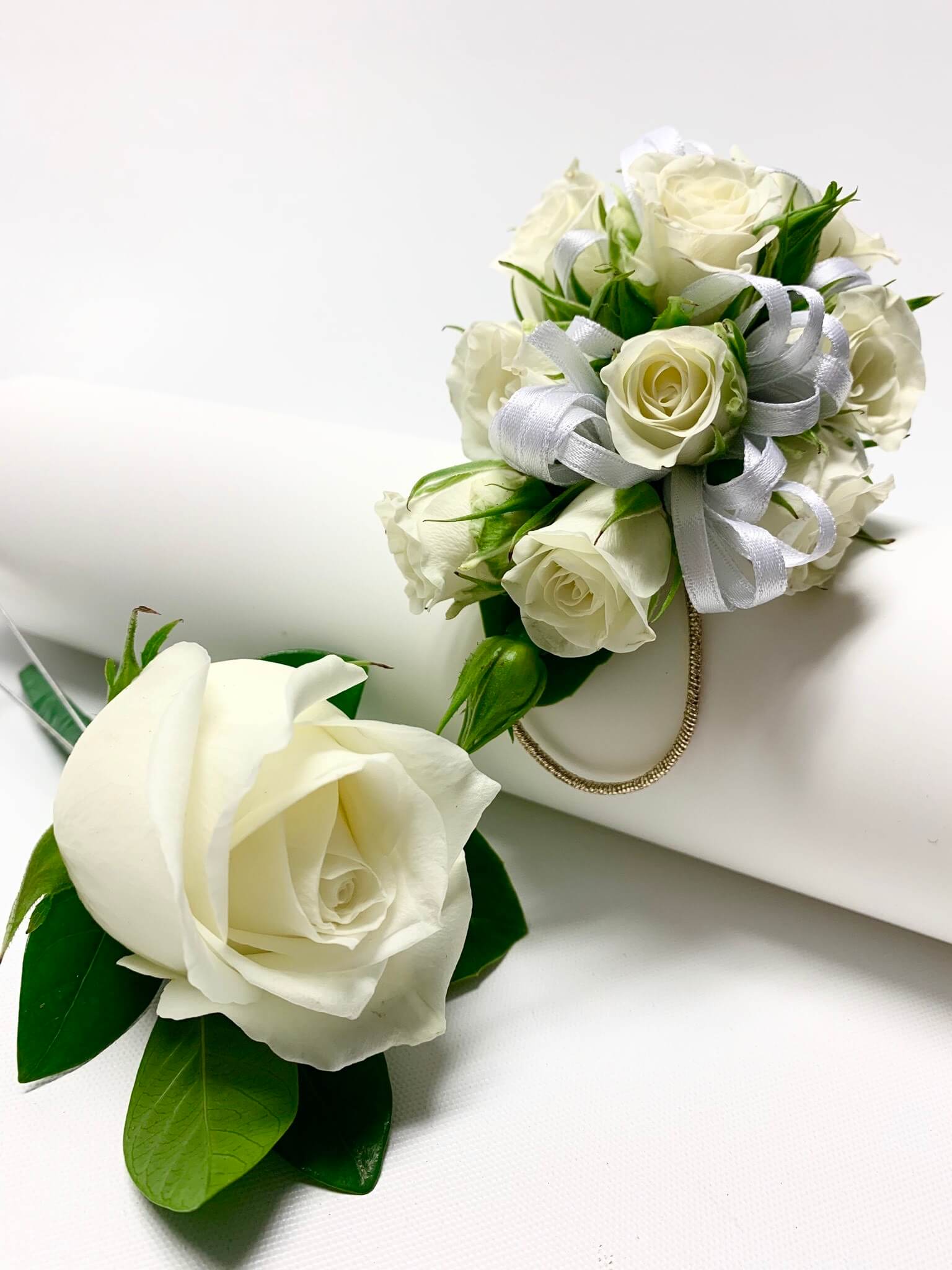Formal Wrist Corsage and Buttonhole Set - Standard
